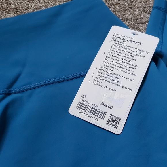 NWT lululemon Wunder Train High-Rise Tight 25" - Picture 6 of 6
